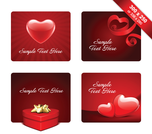 Various Valentines Day Cards design vector set 07 Various Valentine day cards card   