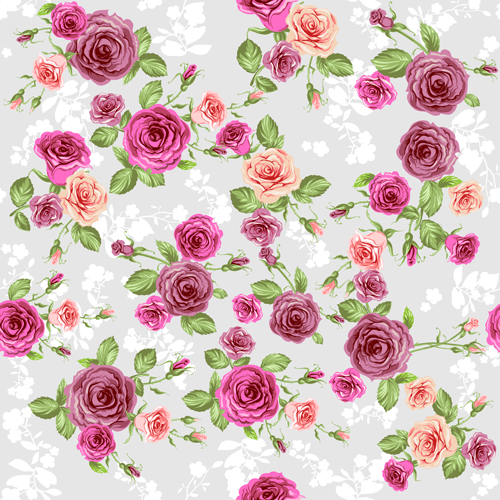 Creative rose pattern design graphics vector 04 rose pattern rose pattern   