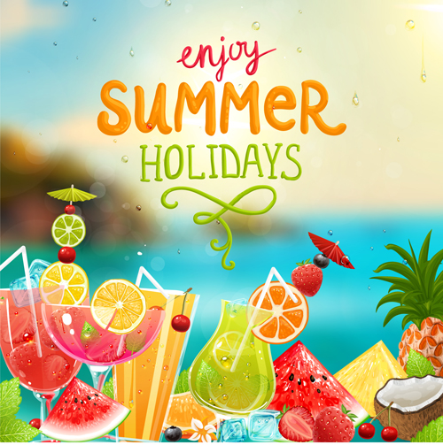 Enjoy tropical summer holidays backgrounds vector 04 tropical holidays holiday backgrounds background   