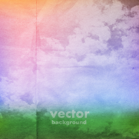 Clouds with crumpled paper vector background 01 Vector Background Crumpled paper crumpled clouds background   