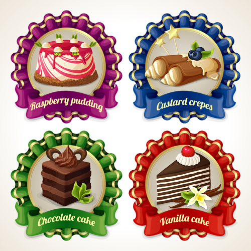 Ribbon labels sweet design vector graphics 03 vector graphics sweet ribbon labels label   