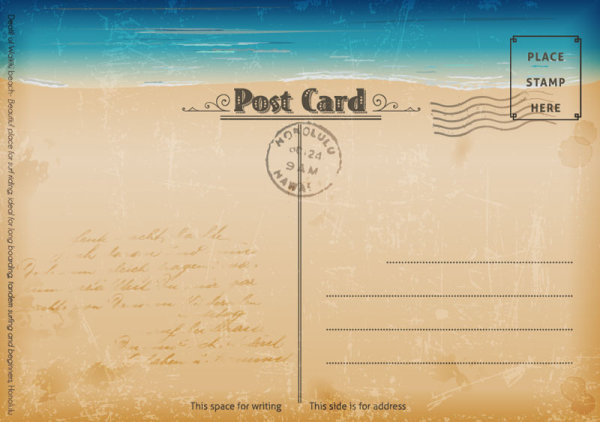 Vintage sea elements Post card vector vintage sea Post card elements element card   
