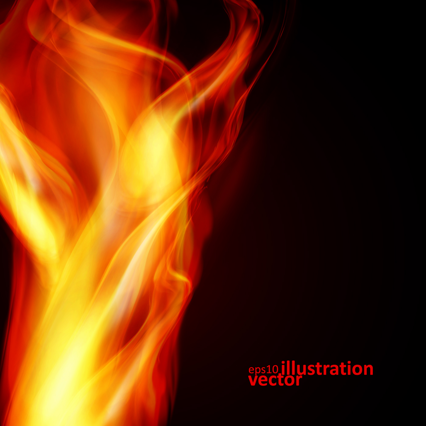 Realistic fiery background illustration vector 02 realistic illustration fiery   