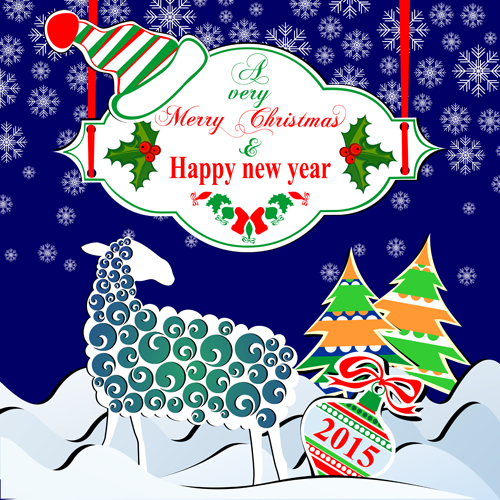 2015 Christmas with new year label background new year label christmas 2015   