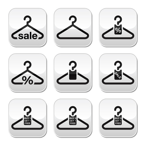 Creative clothes hangers design elements vector 03 element design elements creative clothes   