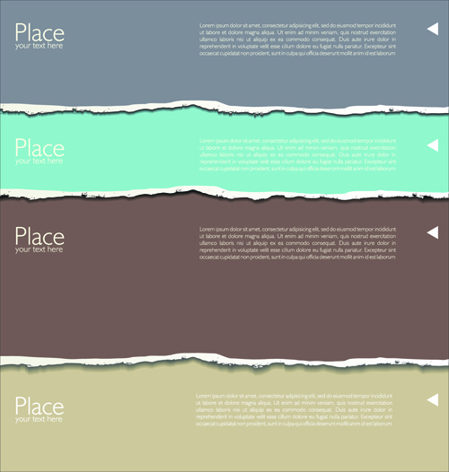 Banner torn paper design elements vector 03 torn paper paper elements element banner   