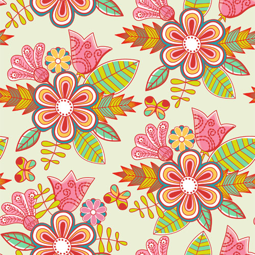 Set of Floral patterns elements vector 02 patterns floral pattern floral elements element   