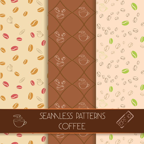 Vector seamless coffee pattern graphics 02 seamless pattern coffee   