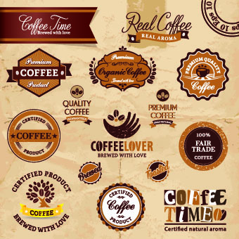 Classic Coffee labels design vector 01 labels label classic coffee classic   