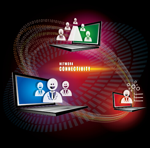 Concept business template network with connectivity vector 02 network connectivity concept business template business   