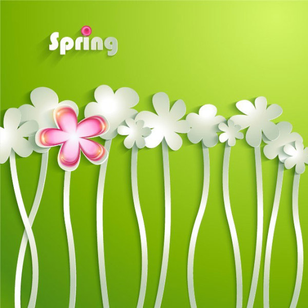 Spring style paper flower vector spring paper flower   