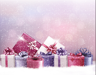 Shiny christmas gift package vector background 02 package gift christmas background   