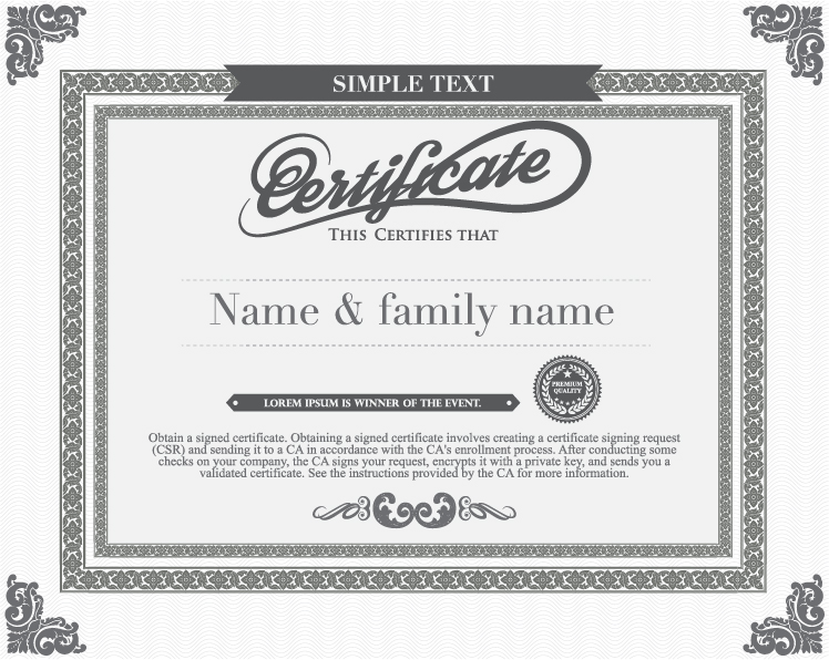 Gray style certificate and diploma template vector 01 template gray diploma certificate   