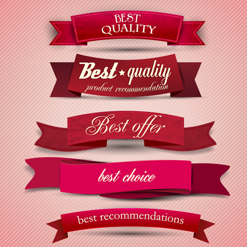 Best Quality labels with Ribbons vector 02 ribbons ribbon quality labels label best   