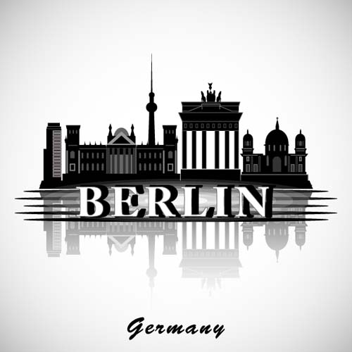 Berlin city background vector city Berlin background   