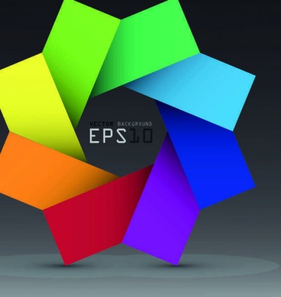 colorful creative geometry background vector set 01 Geometry creative colorful background   