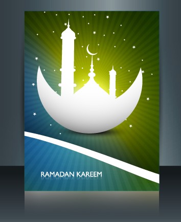 Ramadan Kareem flyer cover vector 01 template vector template cover brochure   