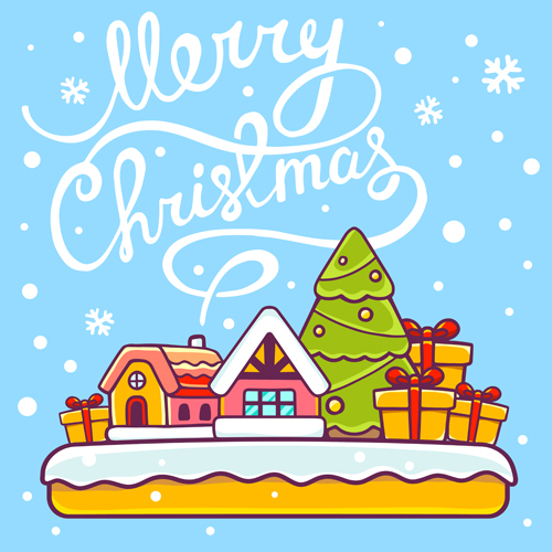 Cartoon styles christmas elements deisng vector 04 styles elements design christmas cartoon   