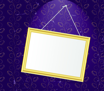Set of Empty frame Hanging on the wall vector graphic 04 wall hanging frame empty   