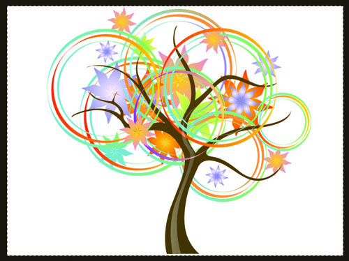 Art autumn tree creative background vector 09 tree creative autumn   