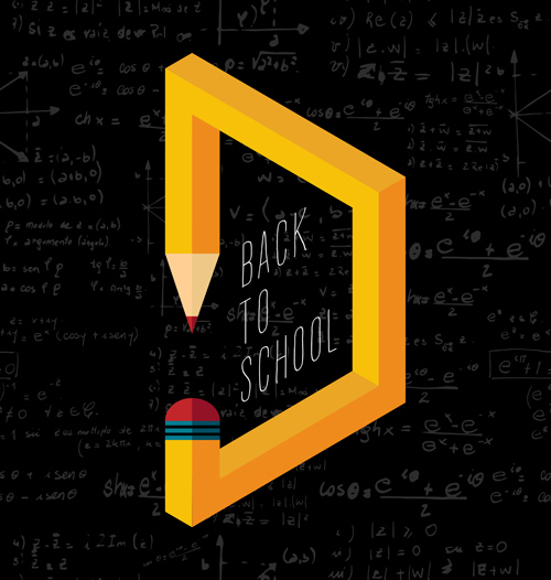 Back to school pencil creative template vector 09 template school pencil creative back   