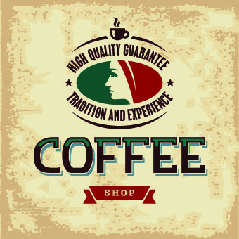 Retro Coffee advertising posters vector 02 Retro font posters poster coffee advertising   