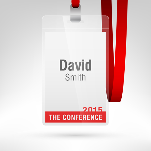 Conference card design vector 07 conference card   