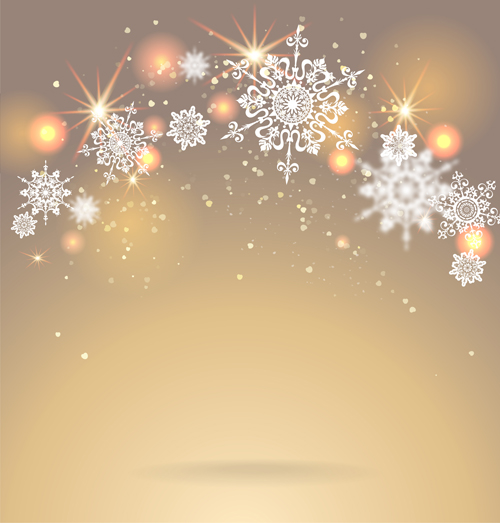 Golden christmas background with snowflake vecror 03 snowflake golden christmas background   
