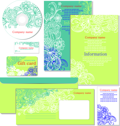 Floral Style of the company Kit vector style kit floral company   