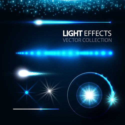 Concept light effects vector graphics 01 light effects concept   