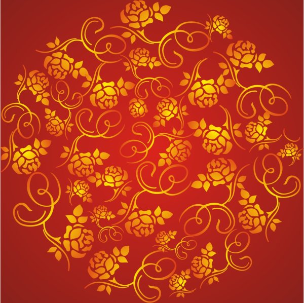 luxurious gold flower background vector luxurious gold flower background   