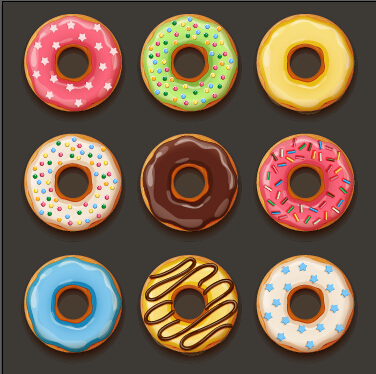 Delicious donuts design vector donuts Delicious   