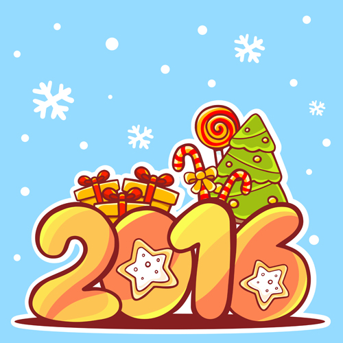 Cartoon styles christmas elements deisng vector 01 styles elements design christmas cartoon   