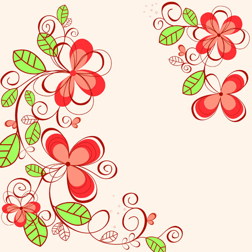 Set of Floral patterns elements vector 01 pattern floral pattern floral elements element   