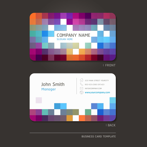 Excellent modern business card vector material 01 modern Excellent card vector business card business   