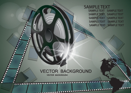 Vector set of Cinematograph backgrounds 01 Cinematograph   