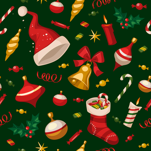 Cute Christmas seamless pattern vector 21 seamless pattern vector pattern christmas   