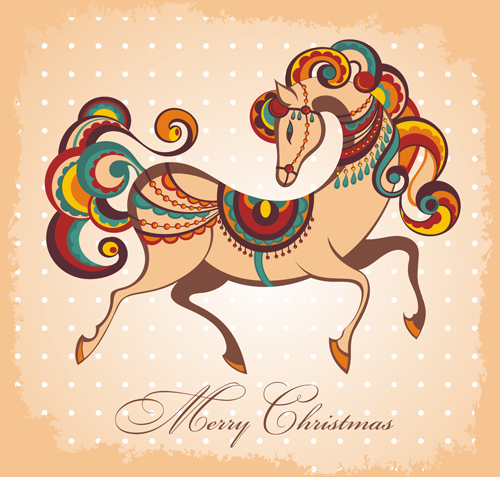 2014 Horse Year creative vector background 02 Vector Background horse creative background 2014   