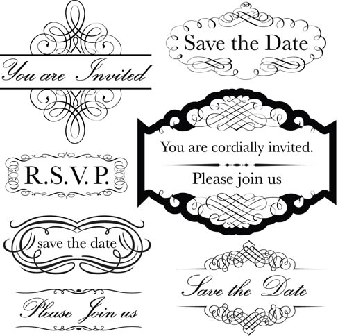 Black Labels with ornaments vintage vectors 04 35955 ornaments labels black   