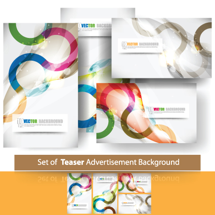 vector Teaser advertisement background set 02 Teaser advertisement   