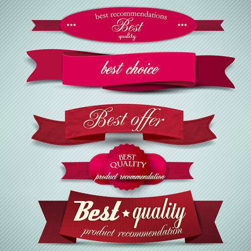 Best Quality labels with Ribbons vector 03 ribbons ribbon quality labels label best   