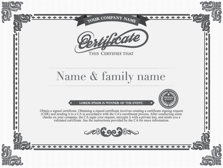 Gray style certificate and diploma template vector 02 template gray diploma certificate   