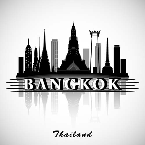 Bangkok city background vector city Bangkok background   