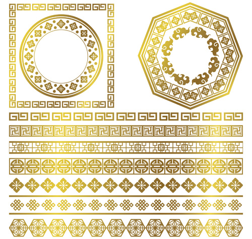 Golden frame with ornaments border vector ornaments golden frame border   