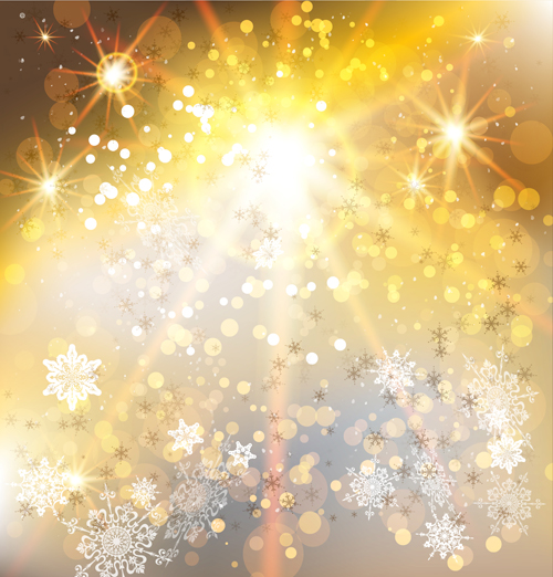 Golden christmas background with snowflake vecror 02 snowflake golden christmas background   