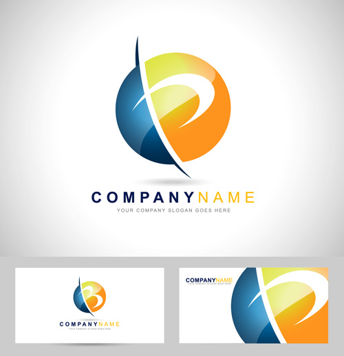 Original design logos with business cards vector 09 original logos business cards business card   