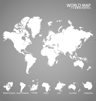 White world map creative vector world map world white map creative   