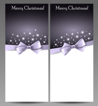 Gorgeous 2015 Christmas cards with bow vector set 06 gorgeous christmas cards card bow 2015   