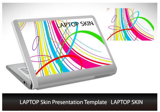 Abstract Laptop sticker vector material 03 sticker laptop abstract   