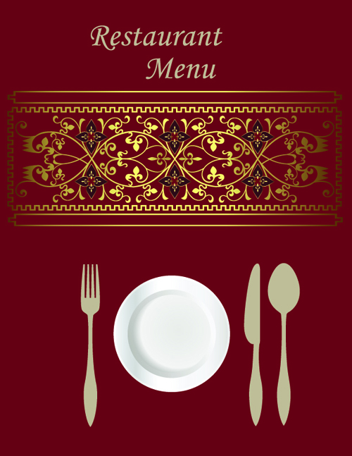 Exquisite Restaurant menu cover vector set 01 restaurant menu exquisite cover   